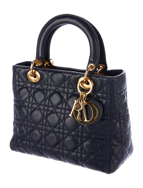 lady dior bag navy blue|lady dior bag cost.